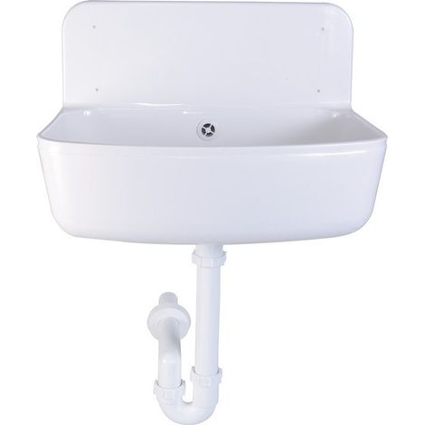 Lavandino in plastica bianca