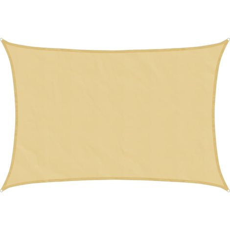 Voile d'ombrage  Voile de parasol sable 5x4 m 100 % polyester oxford