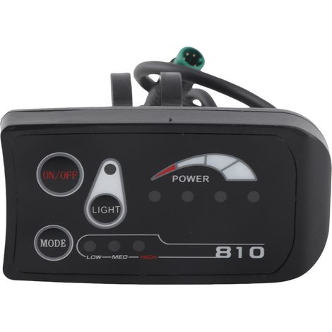 Panneau de commande à affichage LED pour vélo électrique 36V 48V S810, compteur LED pour modification de vélo électrique, interface étanche (1/5)