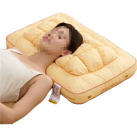 Cuscino, morbido misto poliestere-cotone, lavabile, comfort, GIALLO, 48x74 cm 1 pz-a (1/2)
