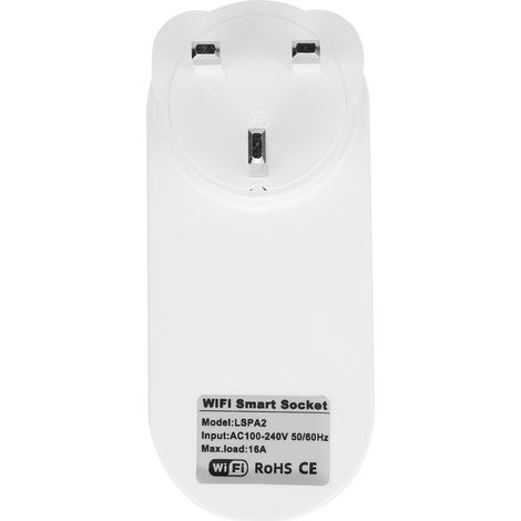 Intelligente Steckdose LSPA2, WLAN-fähig, mit USB-Anschluss und Fernbedienung. Britischer Standard. Stromversorgung: 100–240 V Wechselstrom. (1/5)