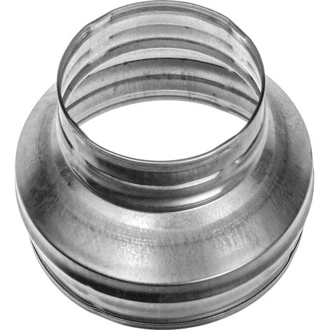 1 Réducteur de conduit, Acier galvanisé, Joint caoutchouc, 100 à 80 mm, Ventilation maison