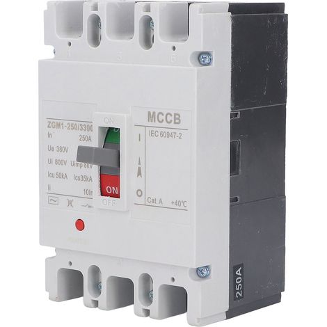 Disjoncteur 3P 250A 380VAC Protection Surcharge et Sous-tension Interrupteur de Sectionnement avec Accessoires de Montage (1/5)