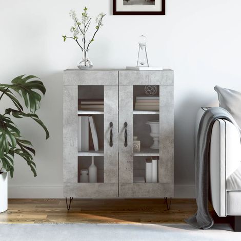 Sideboard Concrete Grey 69.5x34x90 cm Engineered Wood vidaXL (1/5)