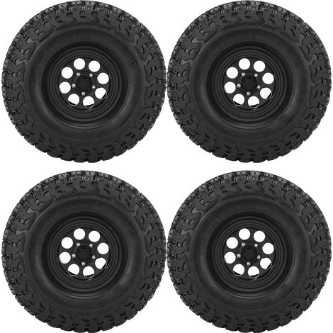 Lot de 4 jantes 1,9 pouces et pneus en caoutchouc 125mm pour Axial 1/10 RC Crawler - Accessoires de rechange (1/5)
