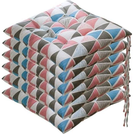 Lot de 6 galettes de Chaise, 40x40 Coussins de Siège Décoration, Coussin de Chaise Coussins de Jardin, StyleI (1/4)