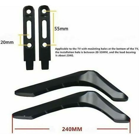 Support TV universel 32-65" pour Samsung, Vizio, Sony – incompatible LG (1/4)