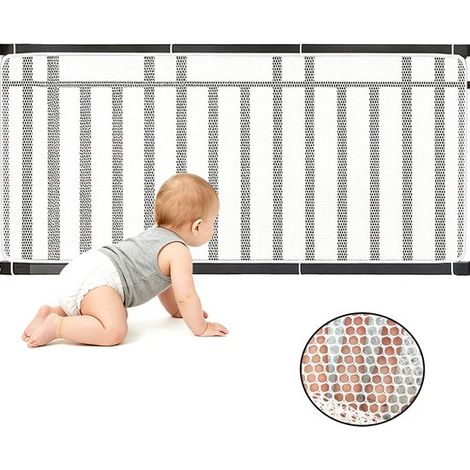 Filet de sécurité pour Enfants et Animaux domestiques - Filet de protection pour Bébé - Polyester - Barrière de sécurité - Filet antichute - Robuste - Réglable - Convient pour balcon et escaliers - 4, (1/5)