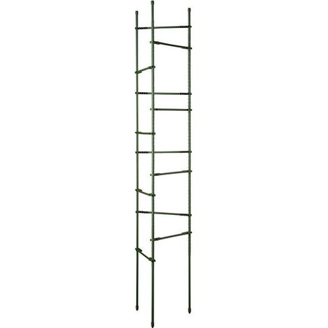 Tuteur triangulaire en acier plastifié cranté – 12 bras – Adapté aux cultures verticales – Pour carré potager et balcon – (1/4)