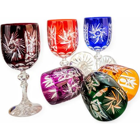 Copas de vino de cristal de colores 240 ml Molinillo de aceitunas (1/5)