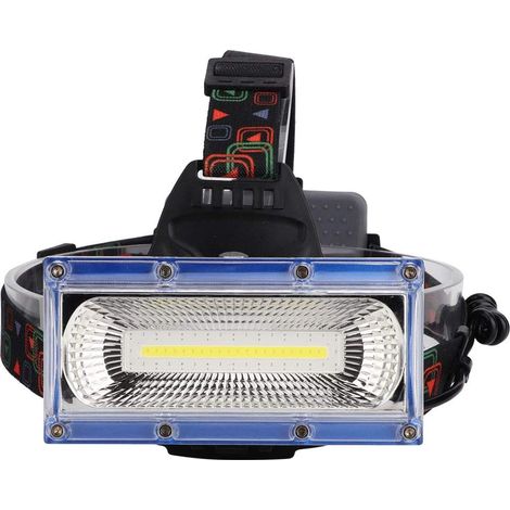 Lampe Frontale LED, Rechargeable par USB, 3 Modes Super Lumineux avec Bandeau Réglable et Flash Rouge Bleu, pour le Camping, la Randonnée, la Pêche, les Activités de Plein Air (W608)