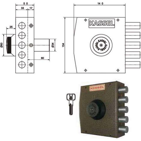 Serrure Sic.Semplice Dx Pompe 2101/Cp Kassel
