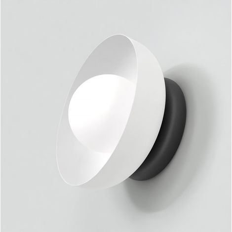 Lampada da parete Ozzy in acciaio e vetro
