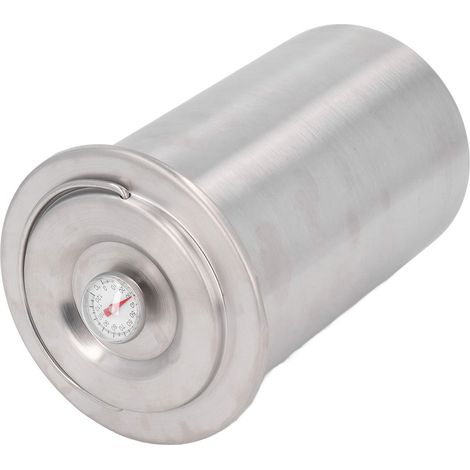 Schinkenpresse aus Edelstahl für gesunde und schmackhafte hausgemachte Wurstwaren, mit integriertem Thermometer. (1/5)