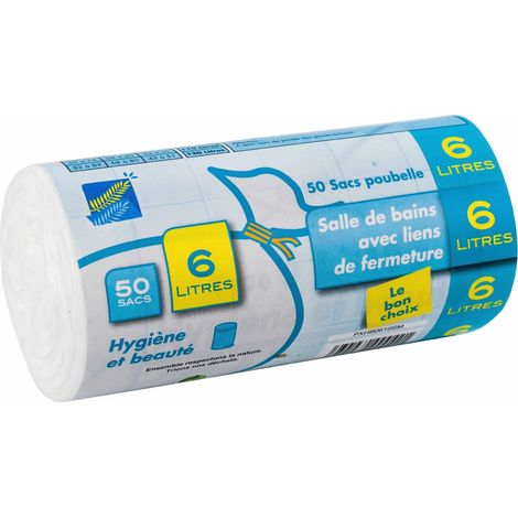 Weiße Müllsäcke 6 Liter 50 Stück