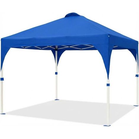Tonnelle Pliante Professionnelle 3x3 m - Barnum de Réception à Verrouillage Central - Hauteur 2,70 m - Tissu Oxford 150D