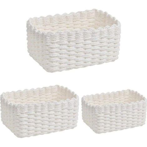 Aufbewahrungskörbe, 3 Größen, geflochtene Regalkörbe