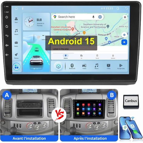 Pour Opel Vivaro A Renault Trafic 2001-2009 GPS Carplay Autoradio Android 15 1+32G (1/5)