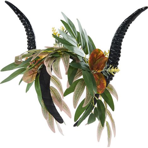 Serre-tête réaliste en corne d'antilope sur le thème de la forêt, mascotte de Noël et d'Halloween, coiffe en corne d'antilope pour déguisement de feuille, accessoire de cosplay. (1/5)