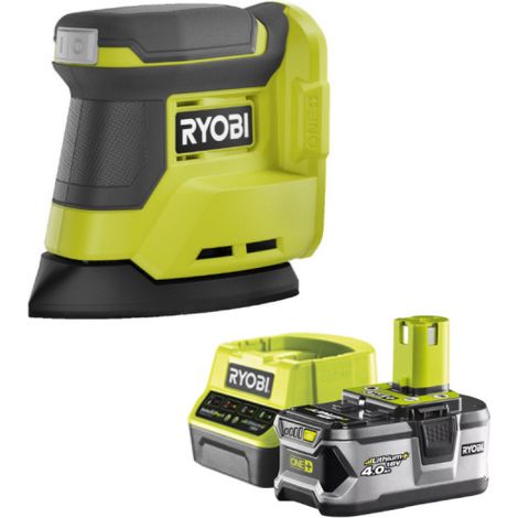 Pack RYOBI Ponceuse triangulaire 18V One+ - RPS18-0 - 1 Batterie 4.0Ah - 1 Chargeur rapide RC18120-140