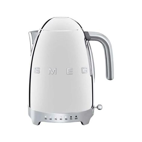 HERVIDOR SMEG KLF04SSEU ACERO INOX. PULIDO, CAPACIDAD 1,7L. 7 TAZAS, 2400W. AJUSTE TEMP. HASTA 100º