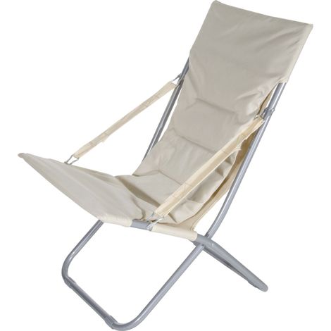 POLTRONA DA GIARDINO PIEGHEVOLE cm. 80x60x92 h col. Ecrù (1/2)