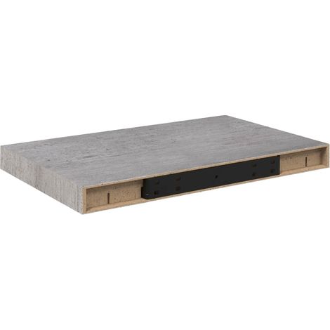 Maison Exclusive - Schweberegal Betongrau 50x23,5x3,8 cm MDF (1/5)