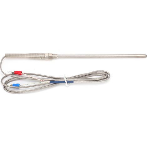 Sonde thermocouple de type K de 15 cm (5,9 po) pour test de température précis de 0 à 800 °C, filetage M8 en acier inoxydable (1/5)