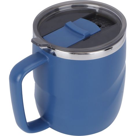 400 ml Edelstahl-Kaffeebecher, hitzebeständiger Becher mit Deckel für Zuhause und Büro, tolles Geschenk (Blau) (1/5)