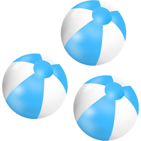 Inflatable Beach Ball, 3 Pcs Inflatable Pool Ball, Inflatable Beach Toy for Beach and Pool Party (1/5)