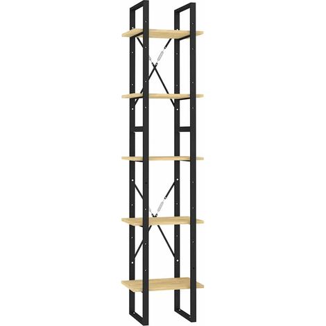 Maison Exclusive - Bücherregal 5 Fächer 40x30x175 cm Massivholz K (1/5)