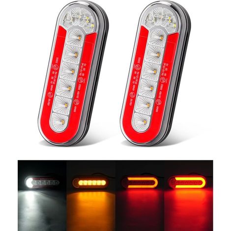 2er-Pack LED-Anhänger-Rückleuchten, multifunktional 12V 24V, IP67 wasserdichtes ABS, für LKW, Wohnwagen, Traktor (1/5)