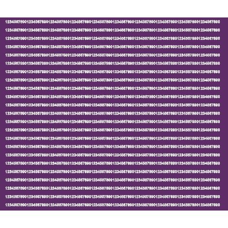 Adesivi numerici autoadesivi da 3 mm, viola lucidi (1/3)