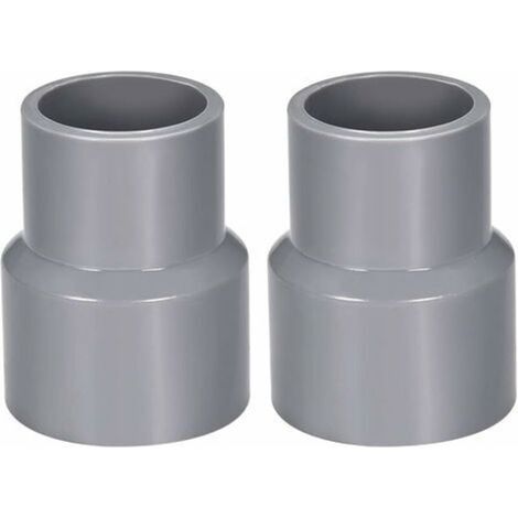 DWV-Reduziertück aus grauem PVC, 2 Stück (1/4)