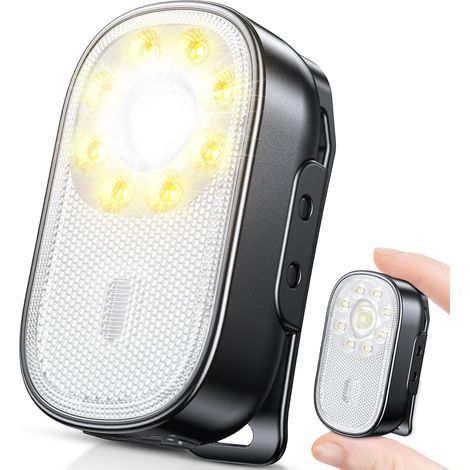 Mini Lampe Torche à Clip, 10 Modes Lampe Running Portable avec Lumière Spot & Flood, EDC Lampe de Poche LED Rechargeable et Étanche IP65 pour Coureurs/Camping/Randonnée/Luminaires d'Urgence (1/5)