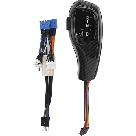 Kit di retrofit elettrico con pomello del cambio automatico a LED per BMW E46 E60 E61 Refit F30 StyleCarbon Fiber Texture (1/5)