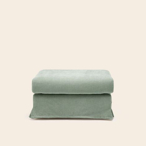 Pouf en Revêtement en chenille moelleuse CLARIBEL