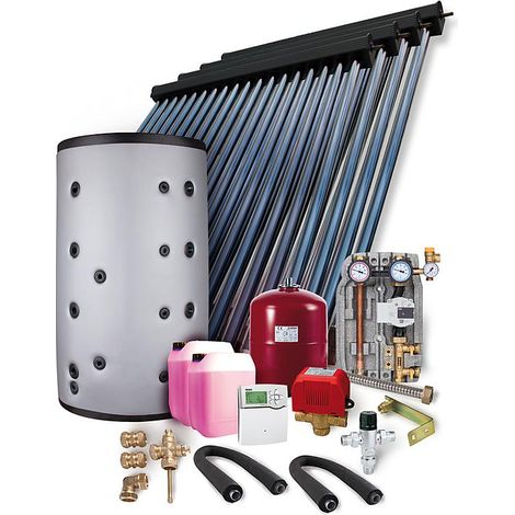 Solaranlage Paket HP22 14,44m² Vakuumröhrenkollektor Frischwasserspeicher 800l (1/5)