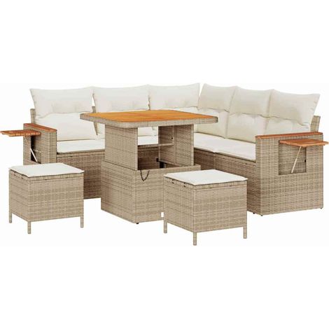 vidaXL Ensemble de canapé de jardin 8 pc 8-Nombre de places (1/5)