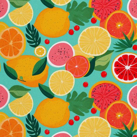 Tela decorativa para exteriores Oxford - Motivo frutal DX6268 (1/5)