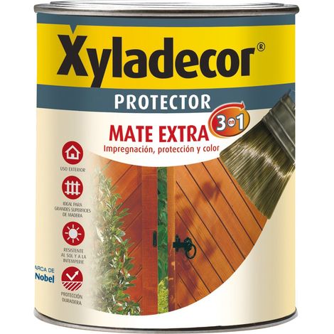 Xyladecor protector madera Mate extra 3 en 1 Verde abeto 750 ml
