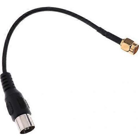 Câble de raccordement RG174 : lot de 3 ou 4 connecteurs IEC DVB-T TV PAL femelle vers SMA mâle (1/5)