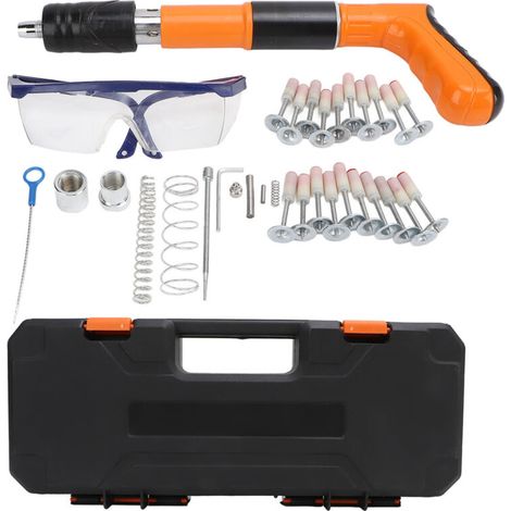 Kit pistola sparachiodi, chiodatrice portatile per soffitti e pareti in cemento a 3 velocità e pressione regolabile per decorazioni e installazioni domestiche (1/4)