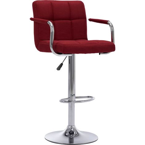 vidaXL Chaise de bar Bordeaux Tissu (1/5)
