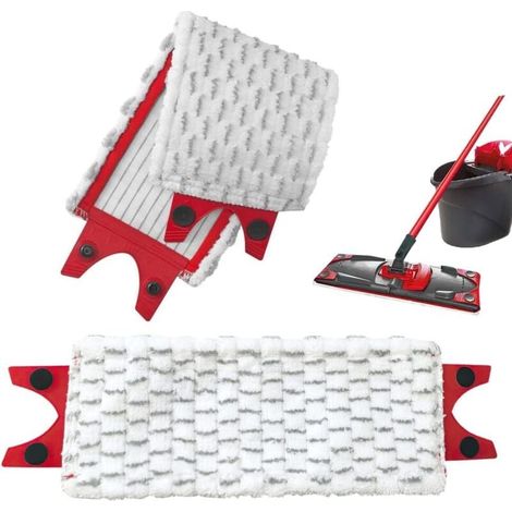 Serpillere Vileda Recharge Lot de 2 Lavette Vileda 2en1 Balai Serpillere Tissu Microfibre pour Absorption Supérieure Doux pour les Sols pour un Nettoyage Sans Effort (1/4)