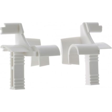 – Paire de tulipes pour volet roulant monobloc à pan coupé 45° – Compatible lames PVC 7 à 9mm – Couleur blanche – Accessoire de protection fenêtre (1/4)