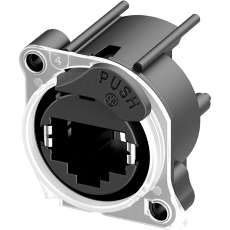 Neutrik  etherCON HALO Einbaubuchse NE8FAH-LR-DAE Buchse, Einbau    Schwarz 1 St.