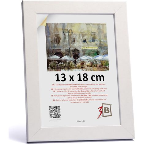 Cornice Legno Foto Elegante Classica 13x18 cm Supporto Bianco (1/5)