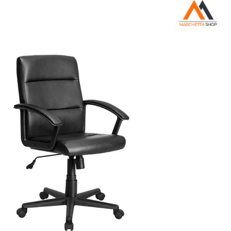 SEDIA DA MANAGER nera - cm 62 x 60 x h. 93 / 103