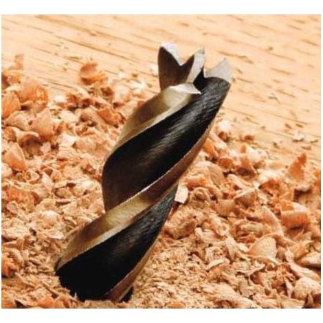 Foret bois 4 pointes 4 wood attach. Cylindrique - 910 Ø 3 Long. Utile 22 Long. totale 62 (1/4)